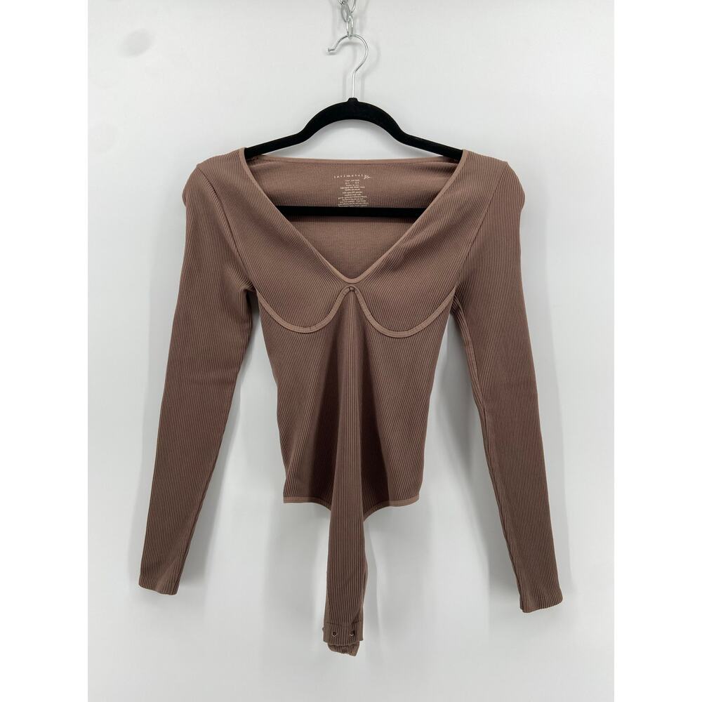 Free People Intimately Brown Bodycon Thong Bodysuit